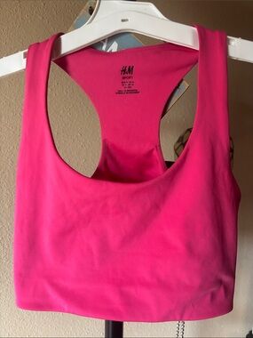 H&M Sport Bright Pink Racerback Tank Top
